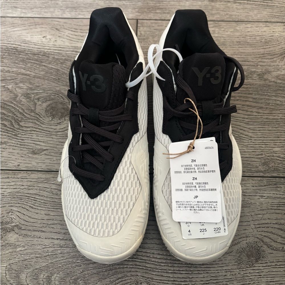 Adidas Y-3 Men’s Black and White Low-Top Sneakers